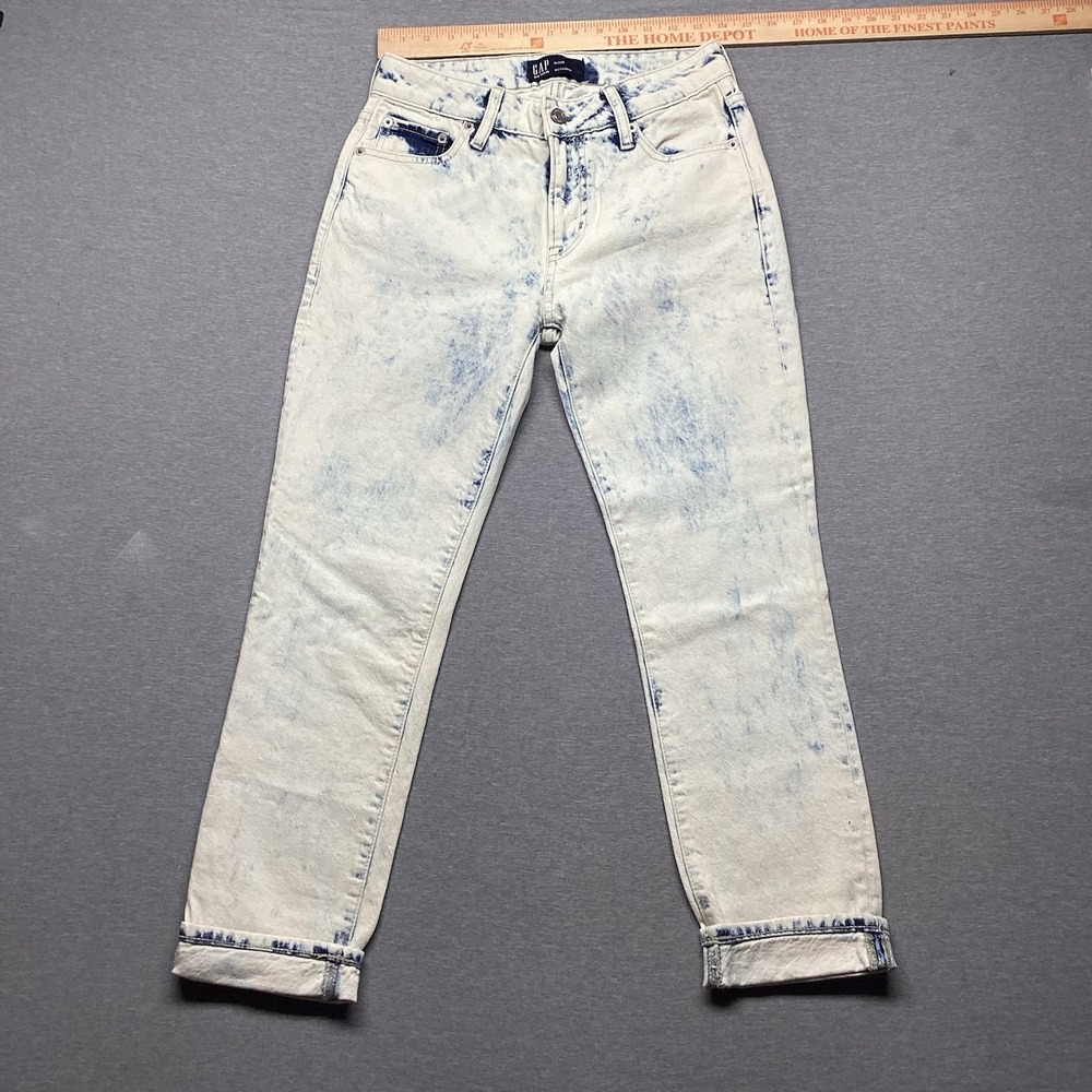 Gap Denim Boyfriend Acid Wash Denim Jeans Size 0/25R